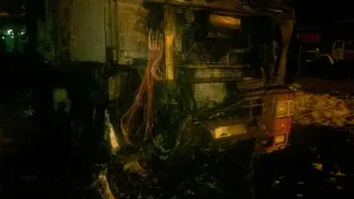 В Нижнекамске загорелся грузовик
