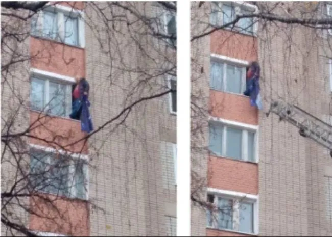 В Нижнекамске спасатели сняли мужчину с карниза восьмого этажа