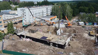 На строительстве приемно-диагностического отделения задействовано 60 рабочих