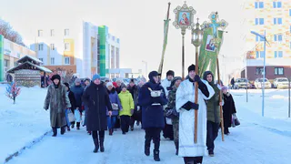 Крестный ход в посёлке Красный Ключ прошёл от Храма святого праведного Иоанна Кронштадтского 