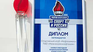 СК «Нефтехимик» удостоен премии «Спорт и Россия-2016»