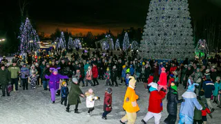 На площади Лемаева открылся елочный городок