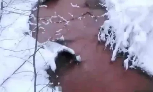 Почему вода в речке в Нижнекамске покраснела?