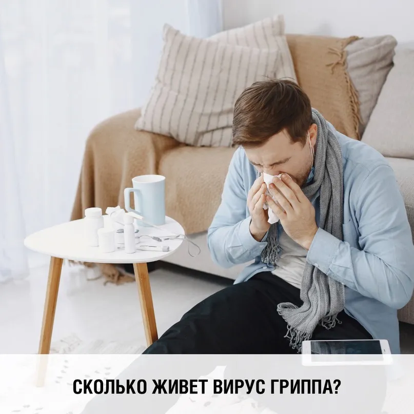 Сколько живет вирус гриппа?