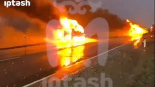 Два человека сгорели в результате аварии у села Кузайкино Альметьевского района