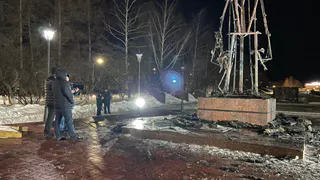 В Татарстане сгорел памятник Воину-освободителю