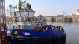 Новый корабль для охраны Крымского моста спустили на воду в Татарстане