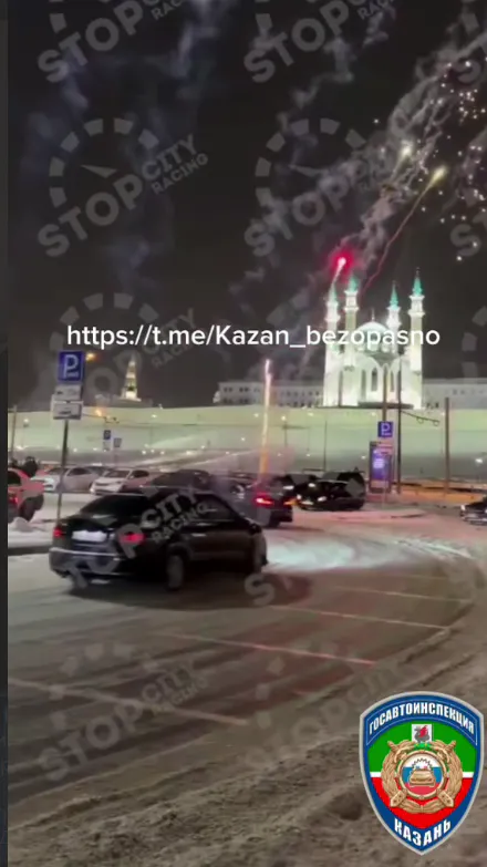 В Казани задержали «дрифтеров», устроивших опасное шоу на парковке